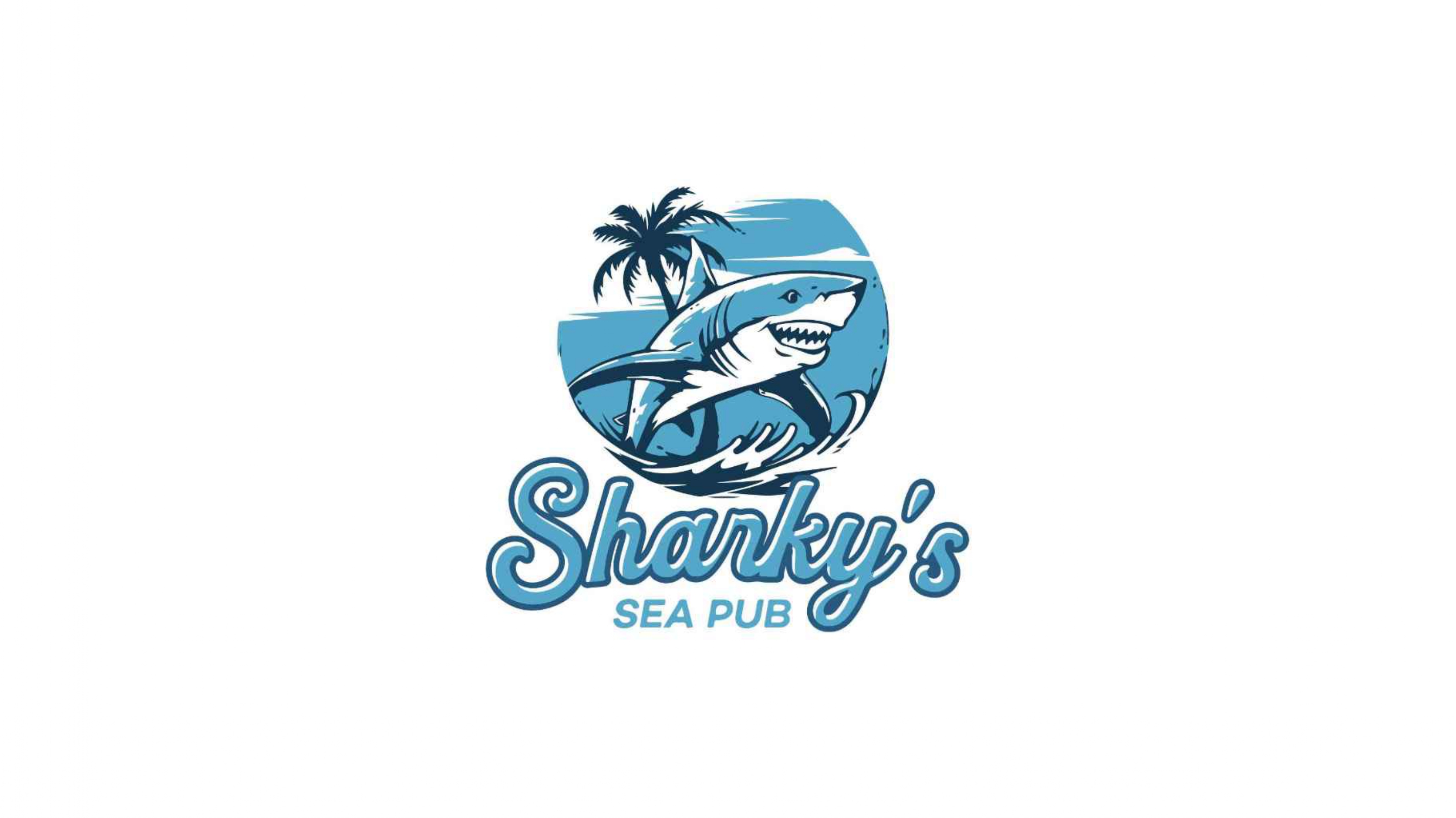 Sharky's Sea Pub logo design