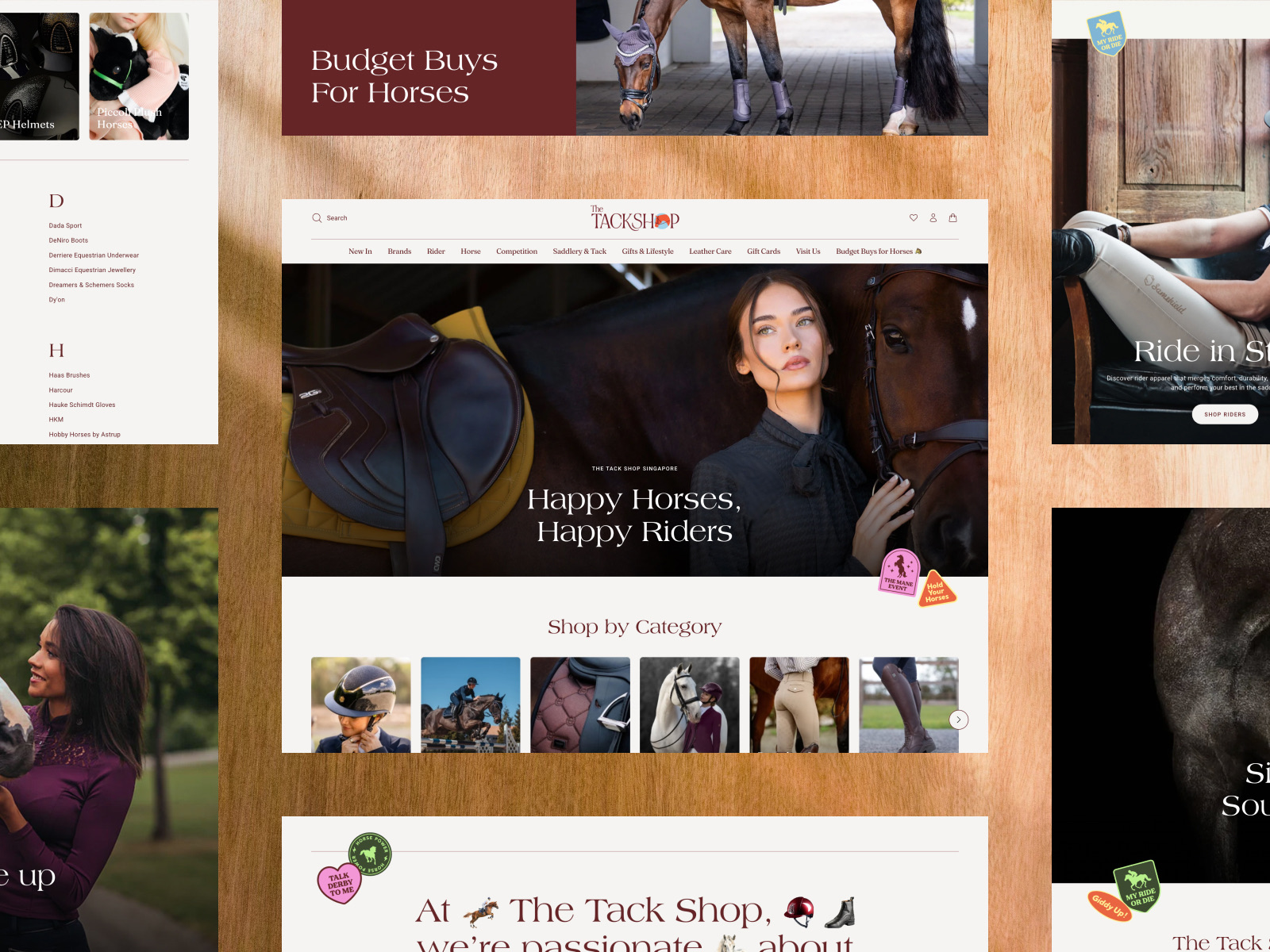 The Tack Shop homepage screenshot